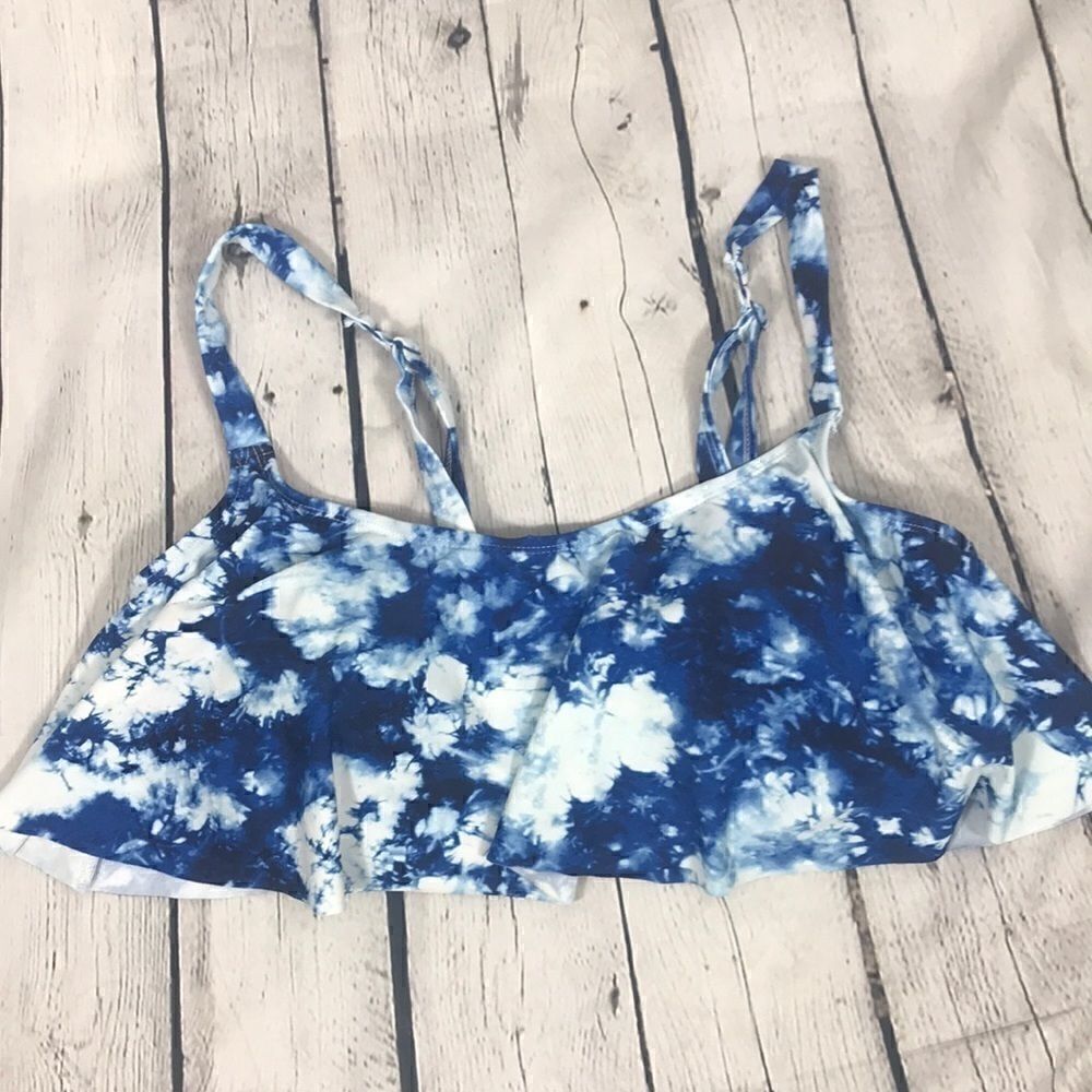 New Torrid Blue Tie Dye Bikini Top Sz 10 38 bust